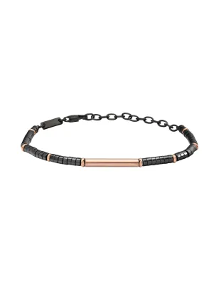 Bracciale Ematite Acciaio rose gold B Rocks UOMO Breil