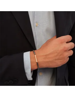 Bracciale Ematite Acciaio rose gold B Rocks UOMO Breil