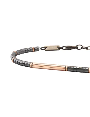 Bracciale Ematite Acciaio rose gold B Rocks UOMO Breil TJ3640 Breil