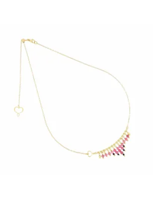 Girocollo Frange Tormalina rosa Donna Maman et Sophie