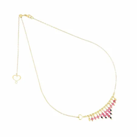 Girocollo Frange Tormalina rosa Donna Maman et Sophie