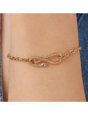 Bracciale dorato Chakra Serpente Donna Brosway