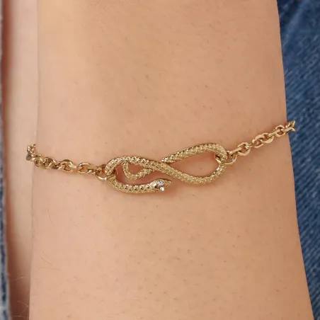 Bracciale dorato Chakra Serpente Donna Brosway