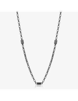 COLLANA ACCIAIO PVD RUTENIO LOGAN UOMO BROSWAY 