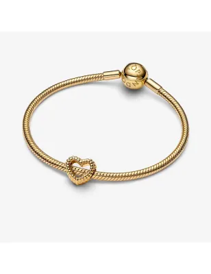 Charm Cuore di Sfere Placcatura in Oro 14k Donna Pandora
