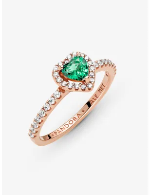 Anello rosé Cuore in rilievo Verde mis.50 Donna Pandora 2021 G