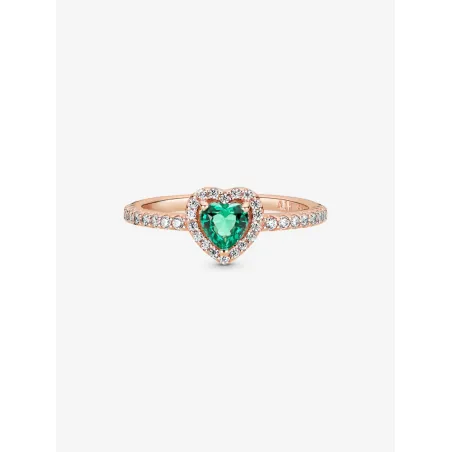 Anello rosé Cuore in rilievo Verde mis.50 Donna Pandora 2021 G