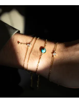 Bracciale dorato Céline Donna Zag
