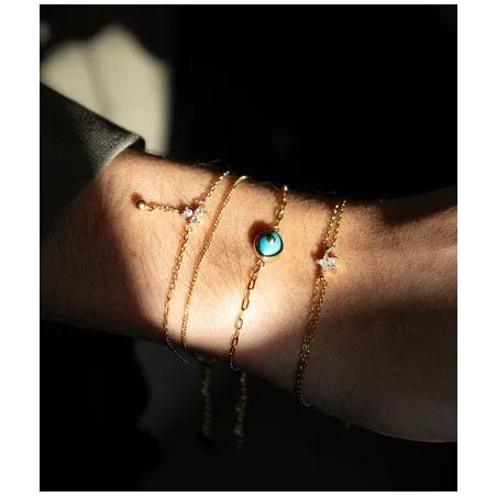 Bracciale dorato Céline Donna Zag