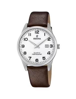 Orologio con cinturino in pelle Uomo Festina Classics