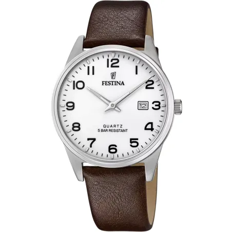 Orologio con cinturino in pelle Uomo Festina Classics