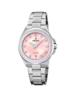 Orologio Quadrante rosa con cristalli Donna Festina