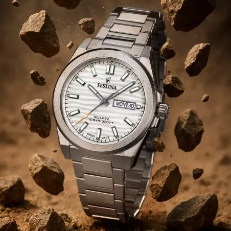 Orologio Swiss Made Dune Argento Zaffiro Donna Festina