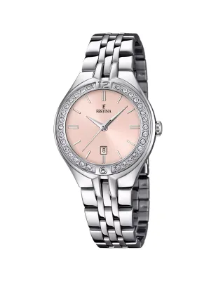 Orologio con Cristalli quadrante rosa Donna Festina Mademoiselle