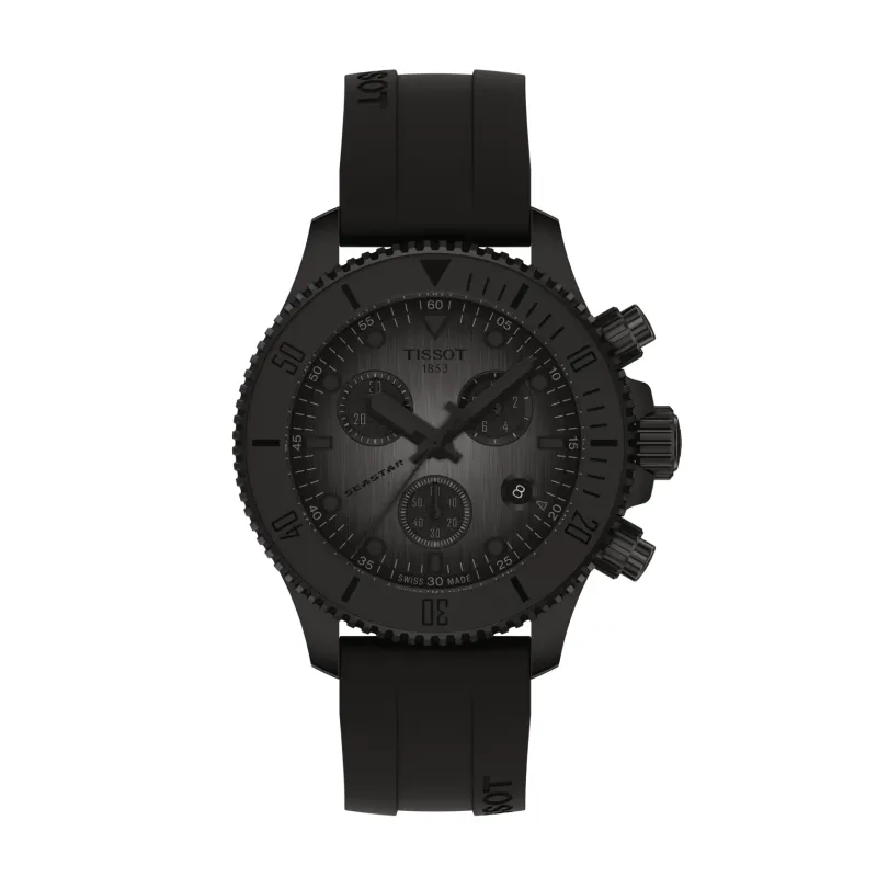 Orologio Total black Uomo Tissot Seastar 1000 Chr Qtz Orologio Total black Uomo Tissot Seastar 1000 Chr Qtz