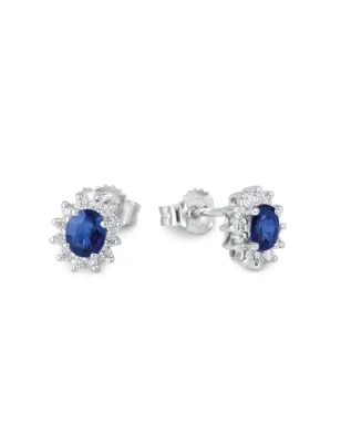 Orecchini oro bianco Zaffiri e Diamanti Donna Demetra 129.Z.090.024.W.A3 Demetra