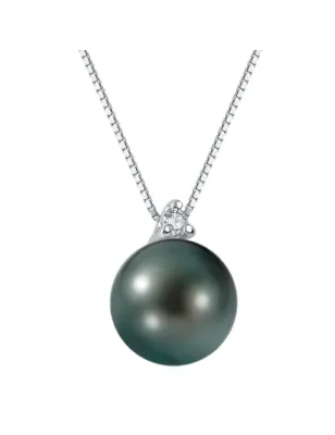 Collana oro bianco Perla nera Diamante Donna Demetra 037.885.002.W.A2 Demetra