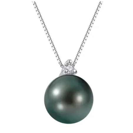 Collana oro bianco Perla nera Diamante Donna Demetra 037.885.002.W.A2 Demetra