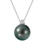 Collana oro bianco Perla nera Diamante Donna Demetra Collana oro bianco Perla nera Diamante Donna Demetra