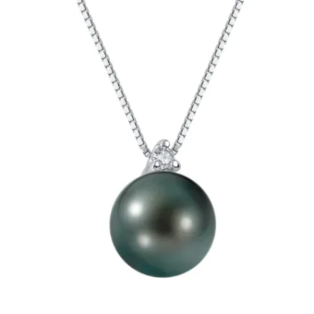 Collana oro bianco Perla nera Diamante Donna Demetra 037.775.002.W.A2 Demetra