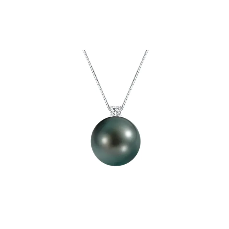 Collana oro bianco Perla Tahiti Diamante Donna Demetra Collana oro bianco Perla Tahiti Diamante Donna Demetra