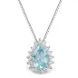 Collana oro bianco Acquamarina Diamanti Donna Demetra
