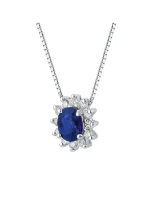 Collana oro bianco Zaffiro Diamanti Donna Demetra 139.Z.045.012.W.A2 Demetra