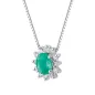Collana oro bianco Smeraldo Diamanti Donna Demetra Collana oro bianco Smeraldo Diamanti Donna Demetra
