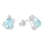 Orecchini oro bianco Acquemarine a Cuore Diamanti Donna Demetra Orecchini oro bianco Acquemarine a Cuore Diamanti Donna Demetra