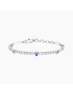 Bracciale tennis cristalli cuori multicolor Energia Fortuna Donna Kidult