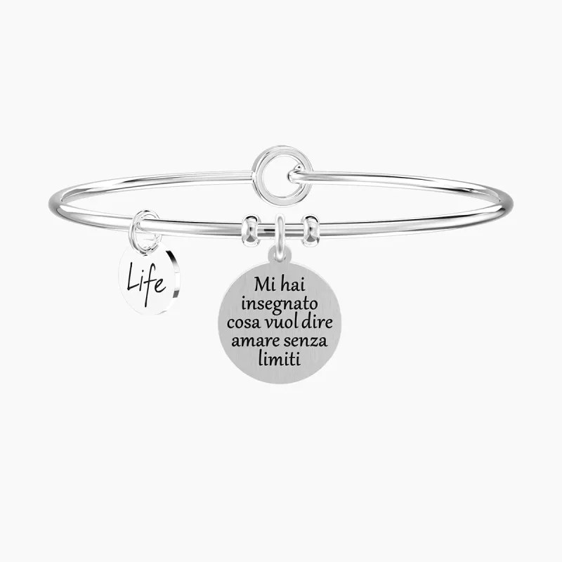 Bracciale con ciondolo Grazie Mamma Donna Kidult
