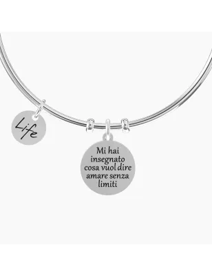 Bracciale con ciondolo Grazie Mamma Donna Kidult