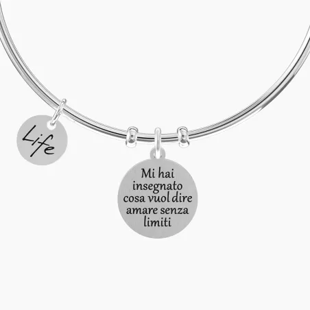 Bracciale con ciondolo Grazie Mamma Donna Kidult