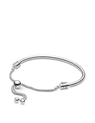 SILVER BANGLE WITH CLEAR CUBIC ZIRCONIA AND SLIDIN 597953CZ-3 Pandora