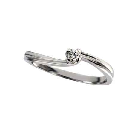 Anello Solitario in Platino Diamante 0.10 Ct Donna Polello G3023P1 Polello