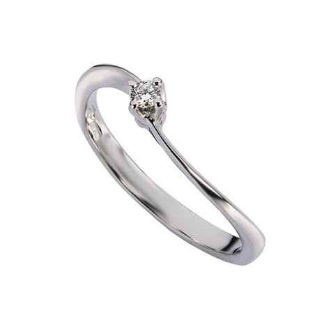Anello Solitario in Platino Diamante 0.05 Ct Donna Polello G2627PT Polello