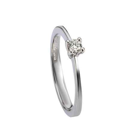Anello Solitario in Platino Diamante 0.10 Ct Donna Polello 2929PT Polello