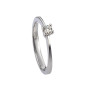Anello Solitario in Platino Diamante 0.10 Ct Donna Polello Anello Solitario in Platino Diamante 0.10 Ct Donna Polello