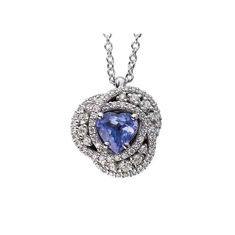 Collana Tanzanite e Diamanti Centrika oro bianco Donna Polello Collana Tanzanite e Diamanti Centrika oro bianco Donna Polello