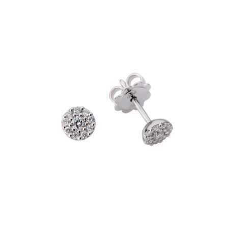 Orecchini oro bianco Diamanti 0.22 Ct Donna Polello