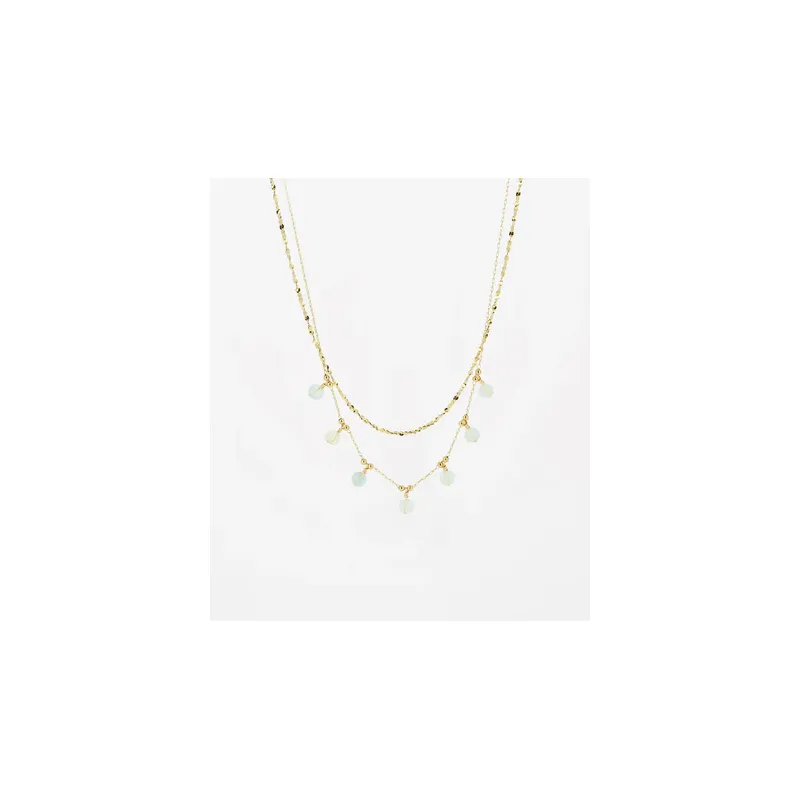 Collana dorata di fagioli Amazzonite Donna Zag