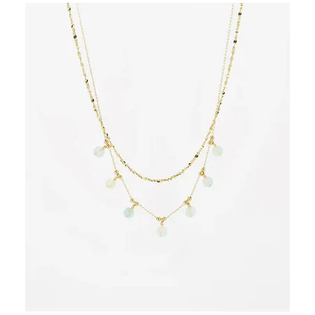 Collana dorata di fagioli Amazzonite Donna Zag SNX10579-01AQU Zag