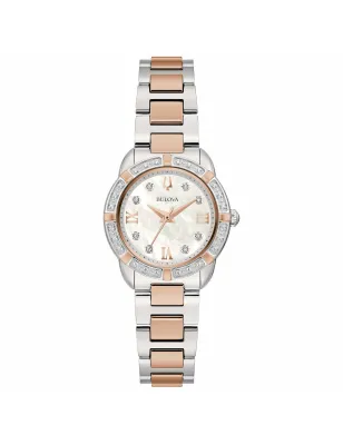 Orologio in acciaio bicolore Donna Bulova Classic Diamonds