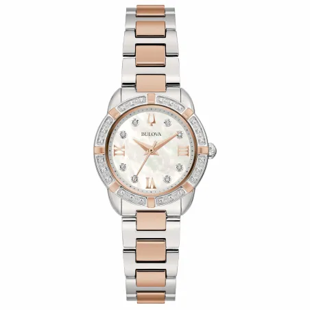 Orologio in acciaio bicolore Donna Bulova Classic Diamonds