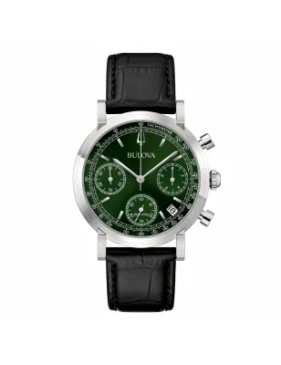 Orologio Quadrante verde intenso Uomo Bulova Crono High Precision