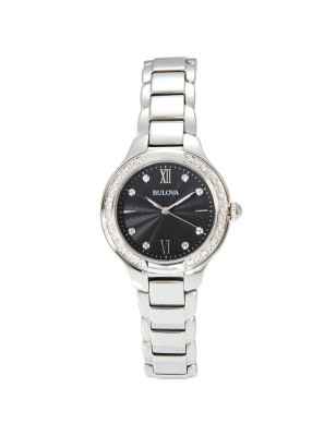 Orologio Lady Quadrante nero Donna Bulova Classic Diamonds