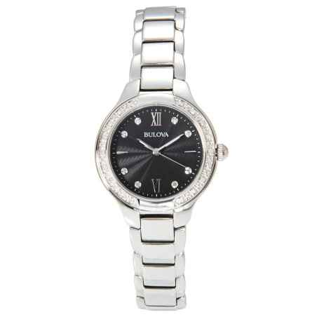 Orologio Lady Quadrante nero Donna Bulova Classic Diamonds