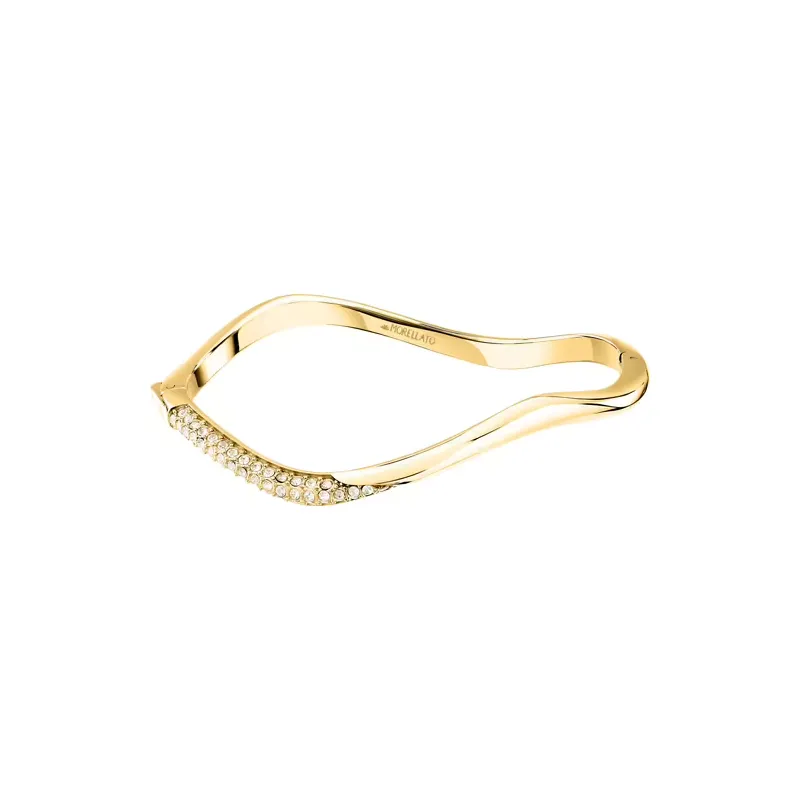 Bracciale rigido dorato Design con cristalli Donna Morellato
