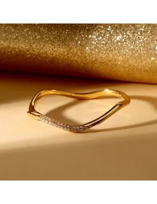 Bracciale rigido dorato Design con cristalli Donna Morellato SAYP07 Morellato