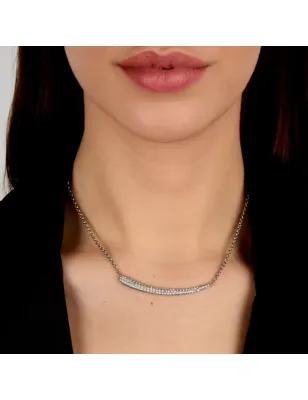 Collana Design con pavé di cristalli bianchi Donna Morellato SAYP03 Morellato